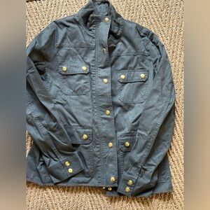 Stylish Army Green Jacket with Gold Buttons
